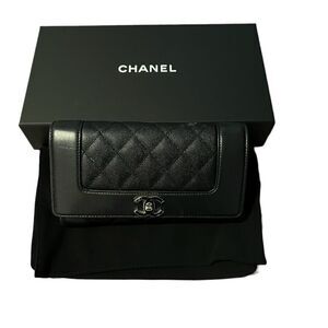 Chanel gusset flap wallet